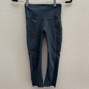 Lululemon Fast And Free High Rise Crop Leggings Pants 00 / 0 / 19 Inch Inseam
